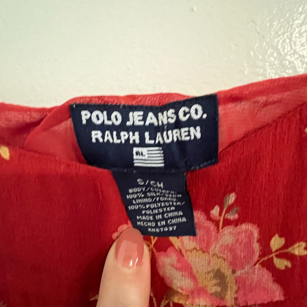 Ralph Lauren Red Floral Maxi Dress - Picture 6 of 9